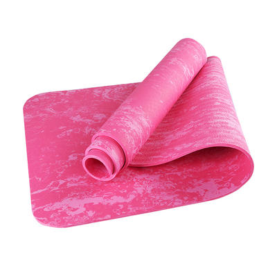 183x61cm Size And Non Toxic Pink Custom Camo Printing  Tpe Yoga Mat