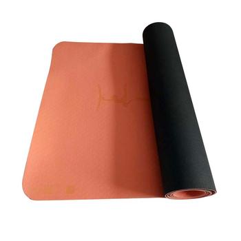 Anti Slip Logo Printing 100% Natural Rubber+TPE Yoga Mat With Body Alignment