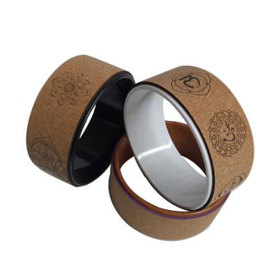 Yoga Full Printing Design Cork Yoga Wheel For Yoga, Relaxation And Fitness